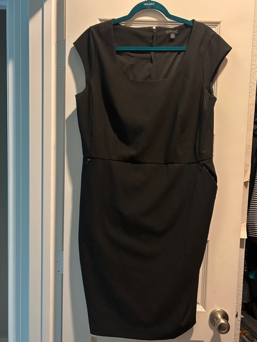 Ann Taylor Black Midi Sheath Dress
